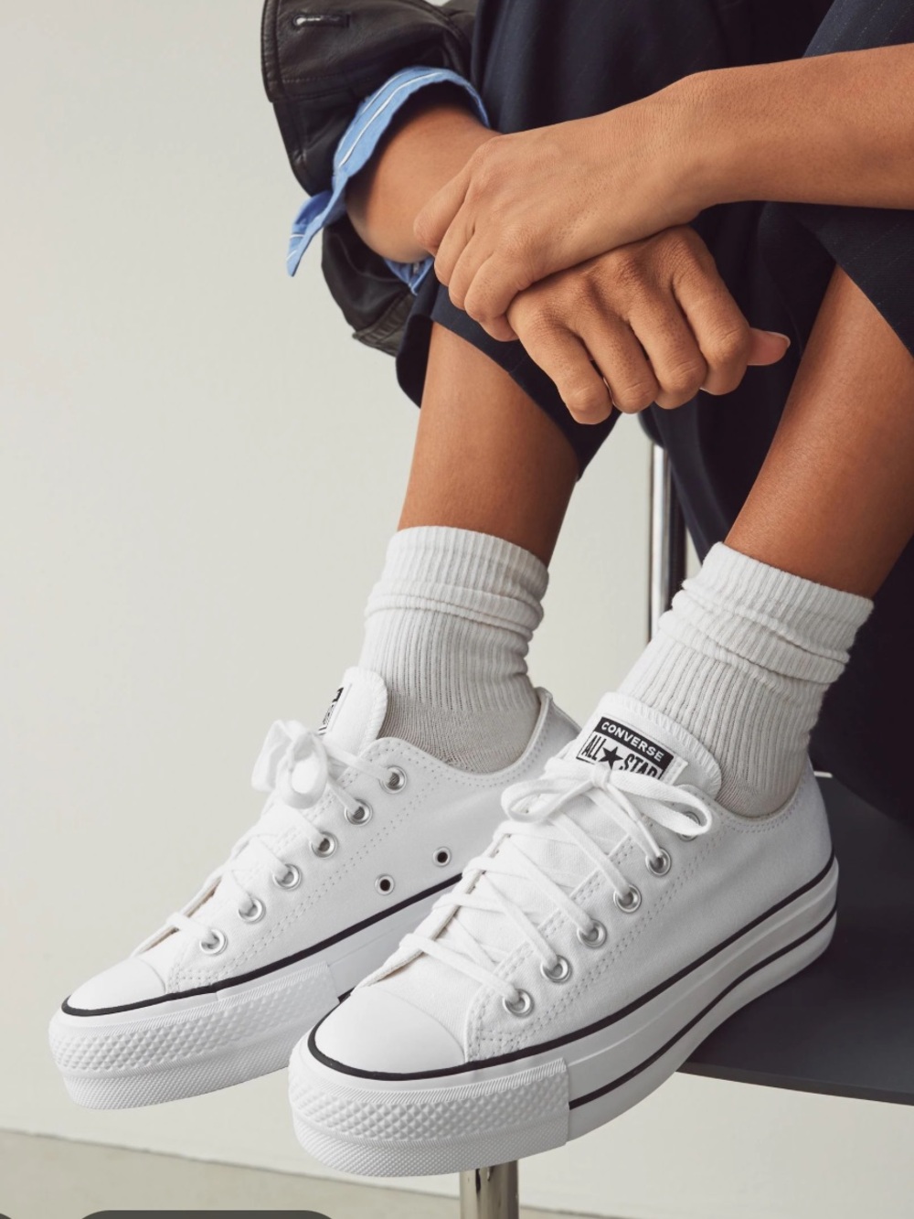 Converse Chuck Taylor Off White Low-Top Platform Sneakers US Women’s Size 7.5
